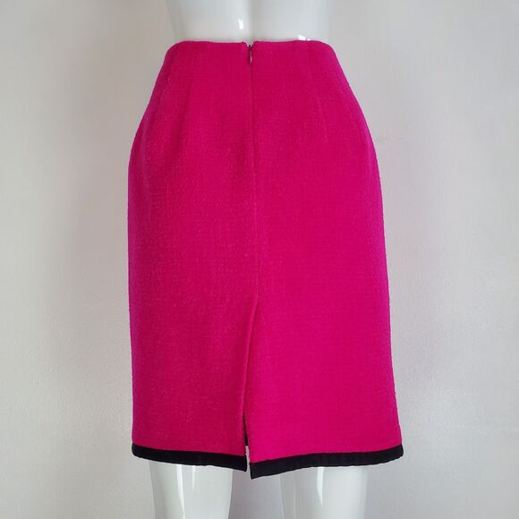 Vintage 90's Classiques Pink Wool Pencil Skirt - Picture 4 of 10